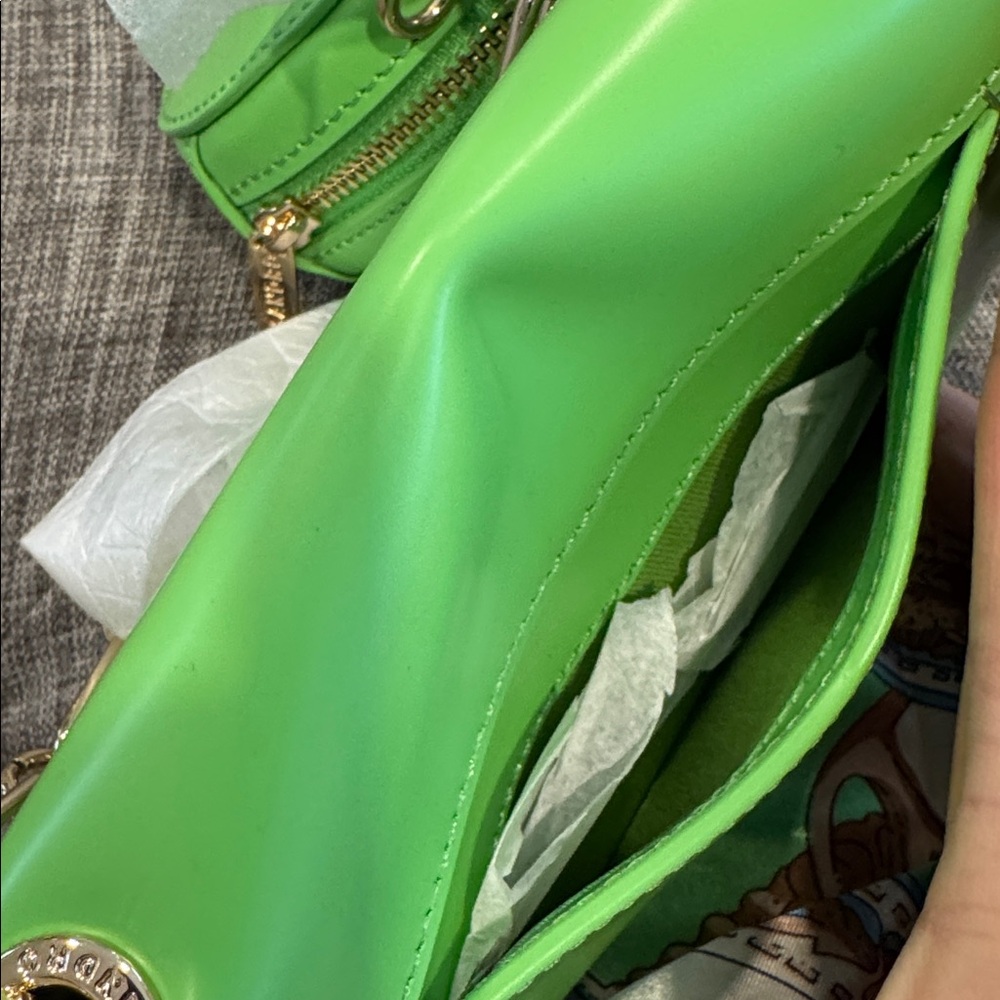 Sandro Bag Totemo Mini Leather Green Shoulder Bag - Picture 14 of 17
